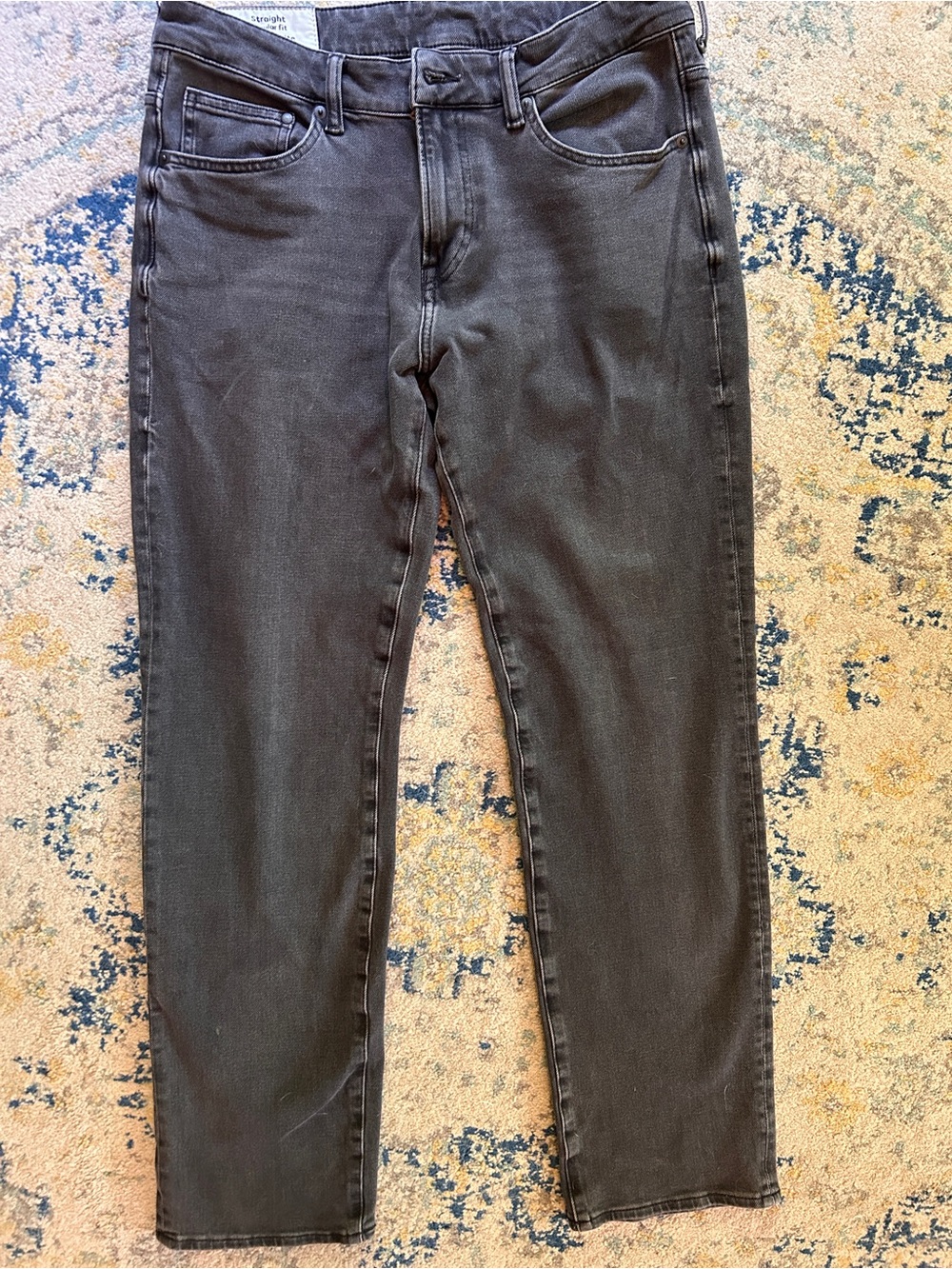 H&M Black Regular Straight Fit Jeans
